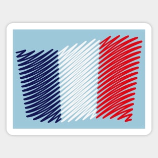 Flag Of France / Tricolour (Scribble) Magnet